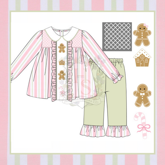 GINGERBREAD LANE PANTS SET